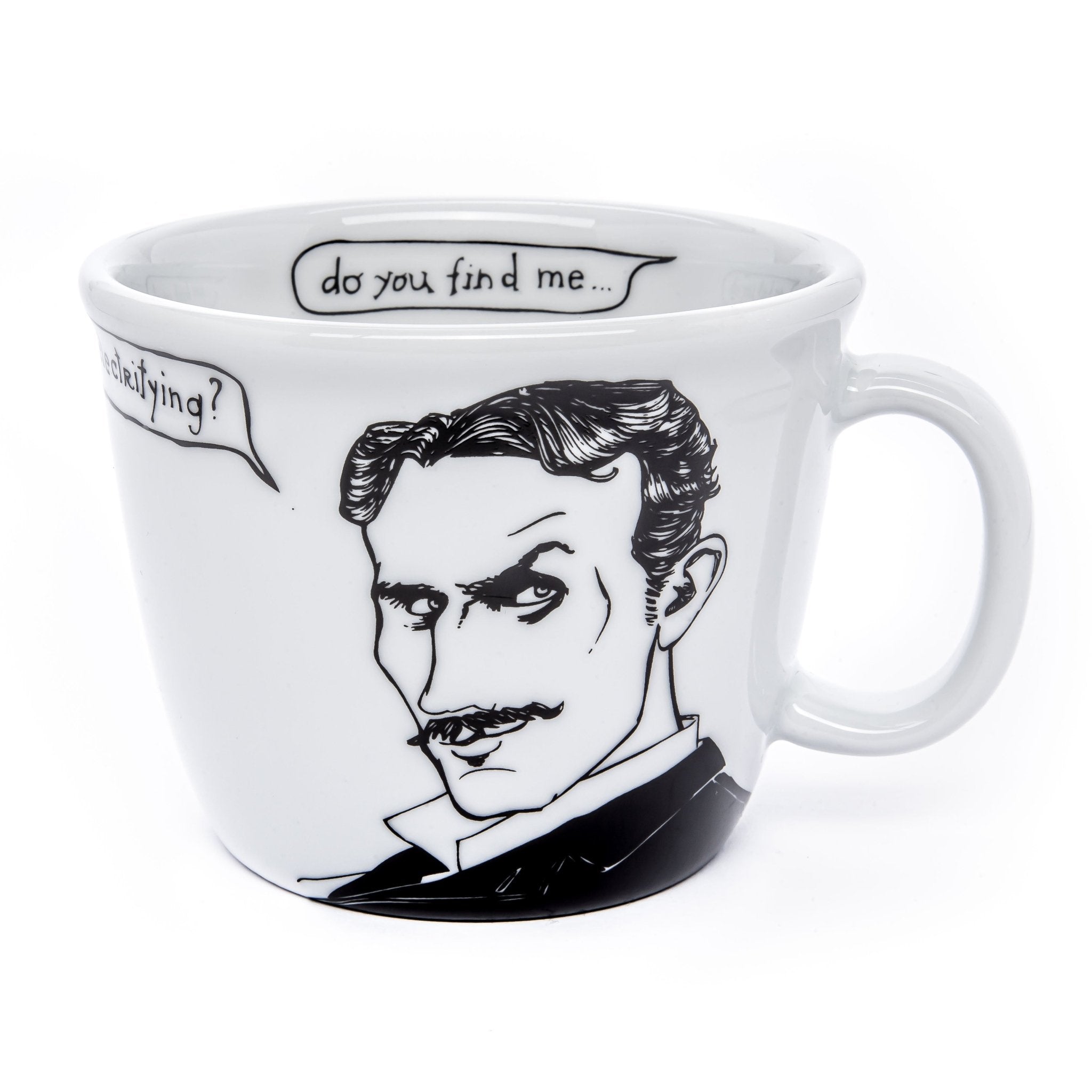 Porcelain cup inspired by Nikola Tesla