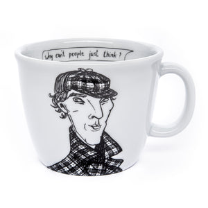 Porcelain cup inspired by Sherlock Holmes