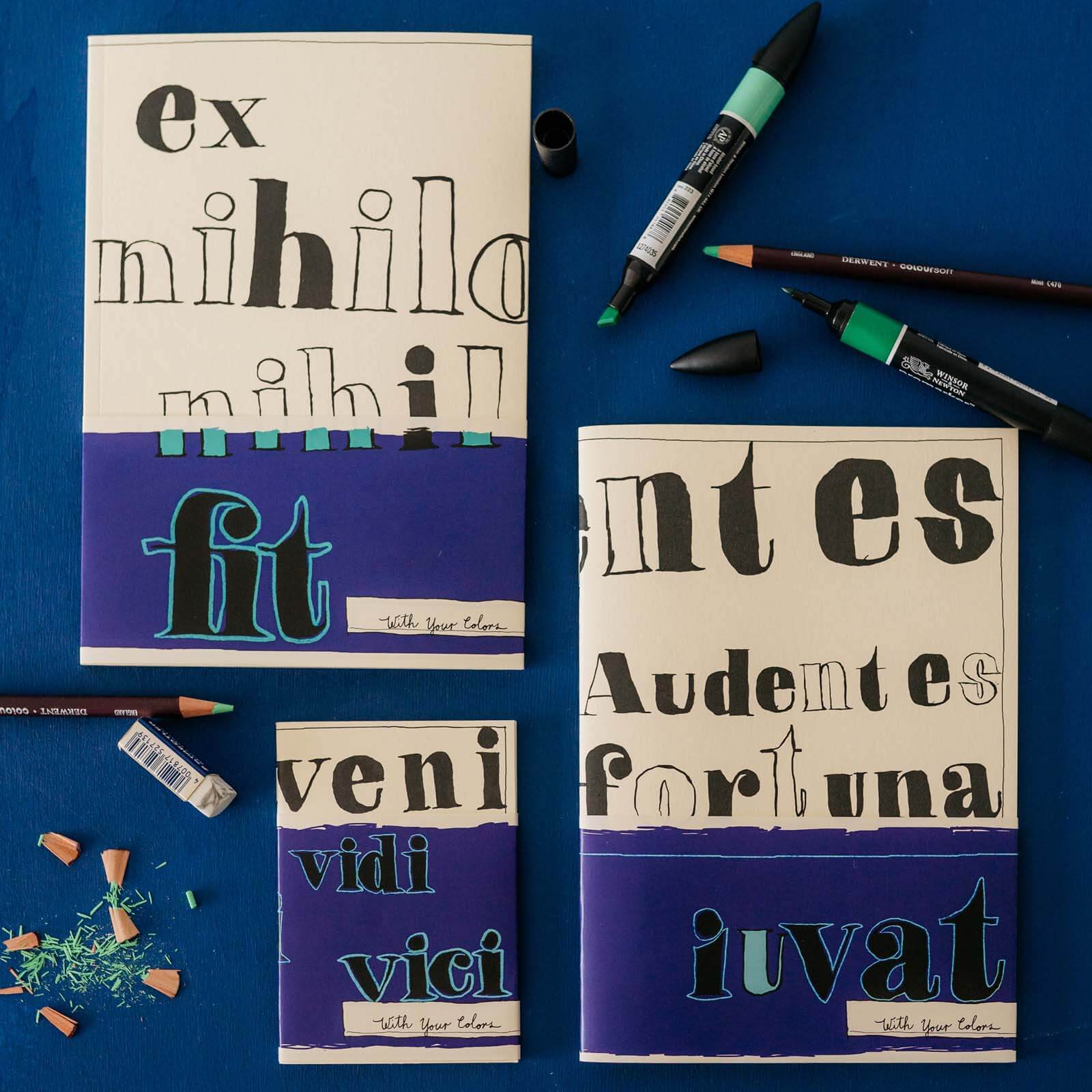 ROMAN TIDBITS, typography inspired notebook M