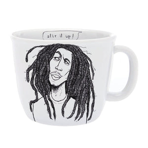 Porcelain cup inspired by Bob Marley