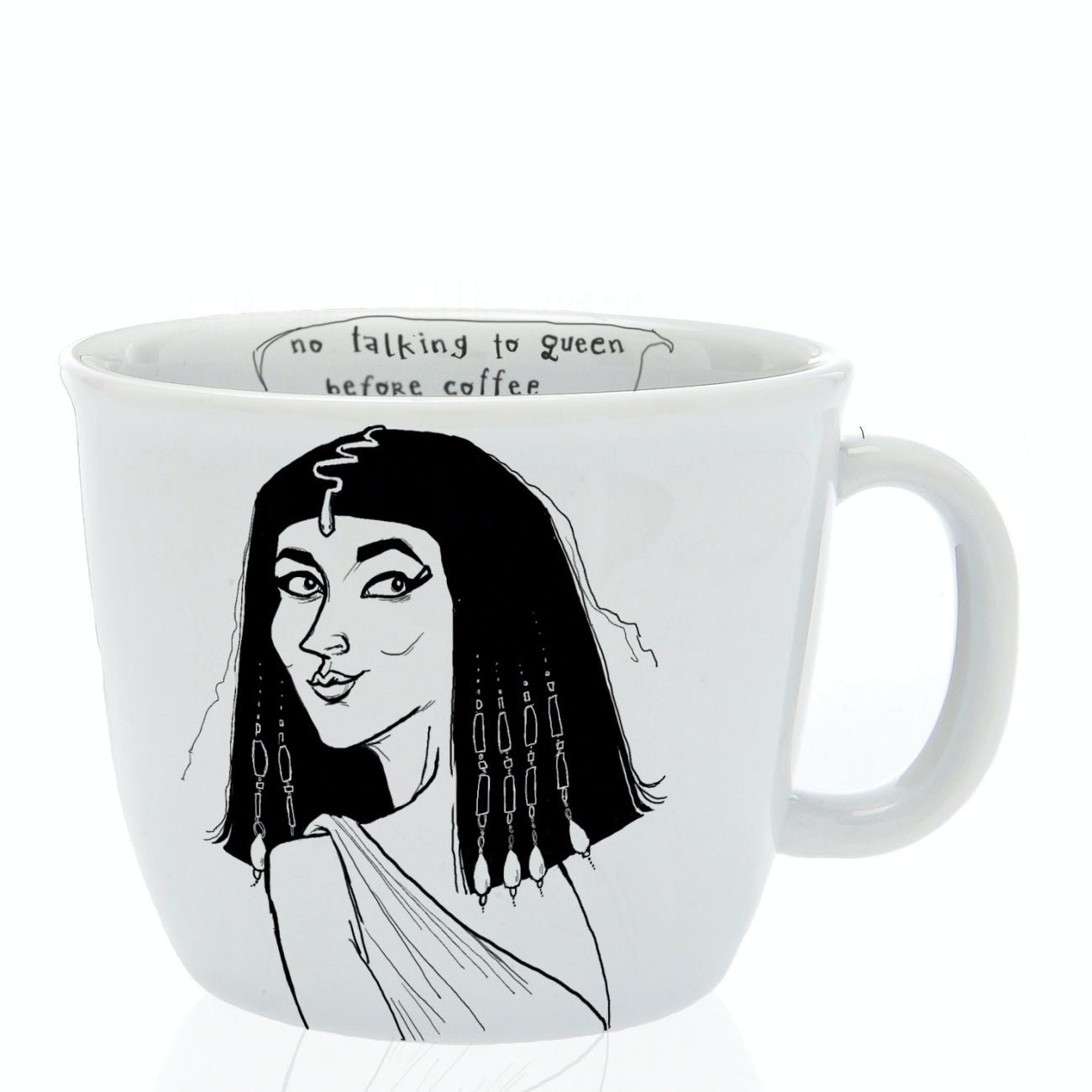 Porcelain cup inspired by Cleopatra