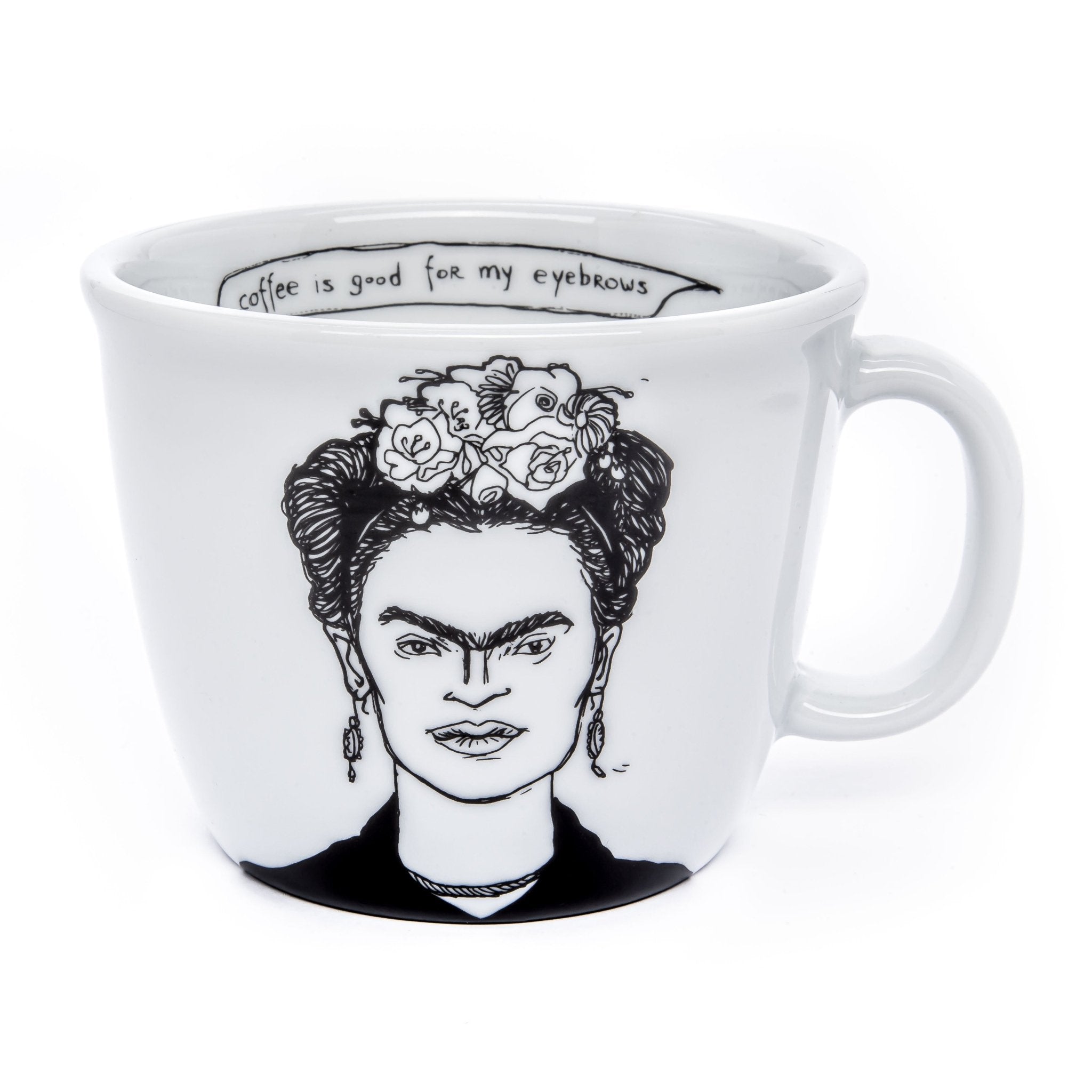 Porcelain cup inspired by Frida Kahlo