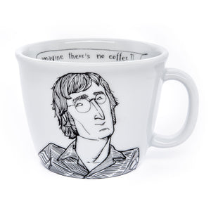 Porcelain cup inspired by John Lennon