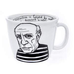 Porcelain cup inspired by Pablo Picasso