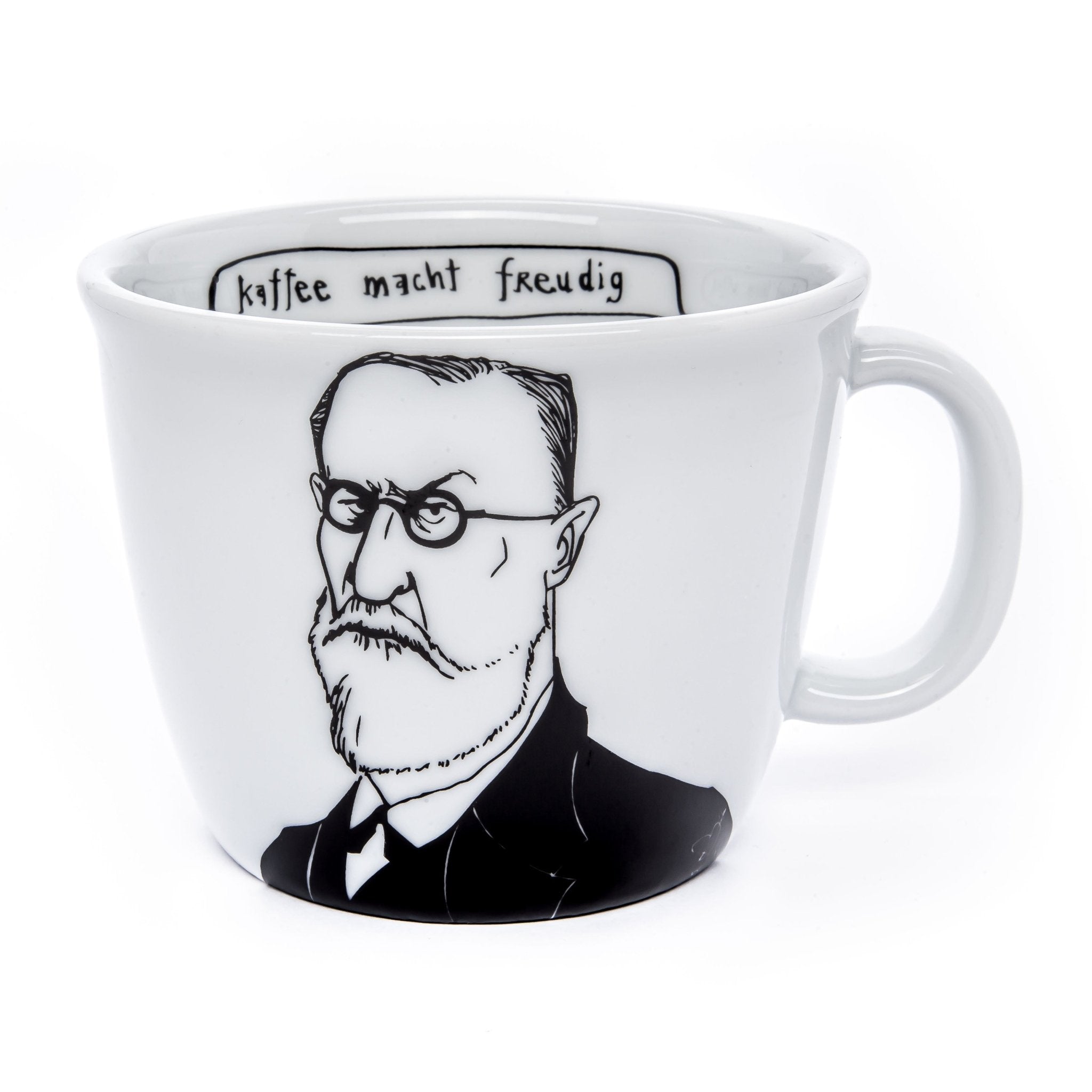 Porcelain cup inspired by Sigmund Freud
