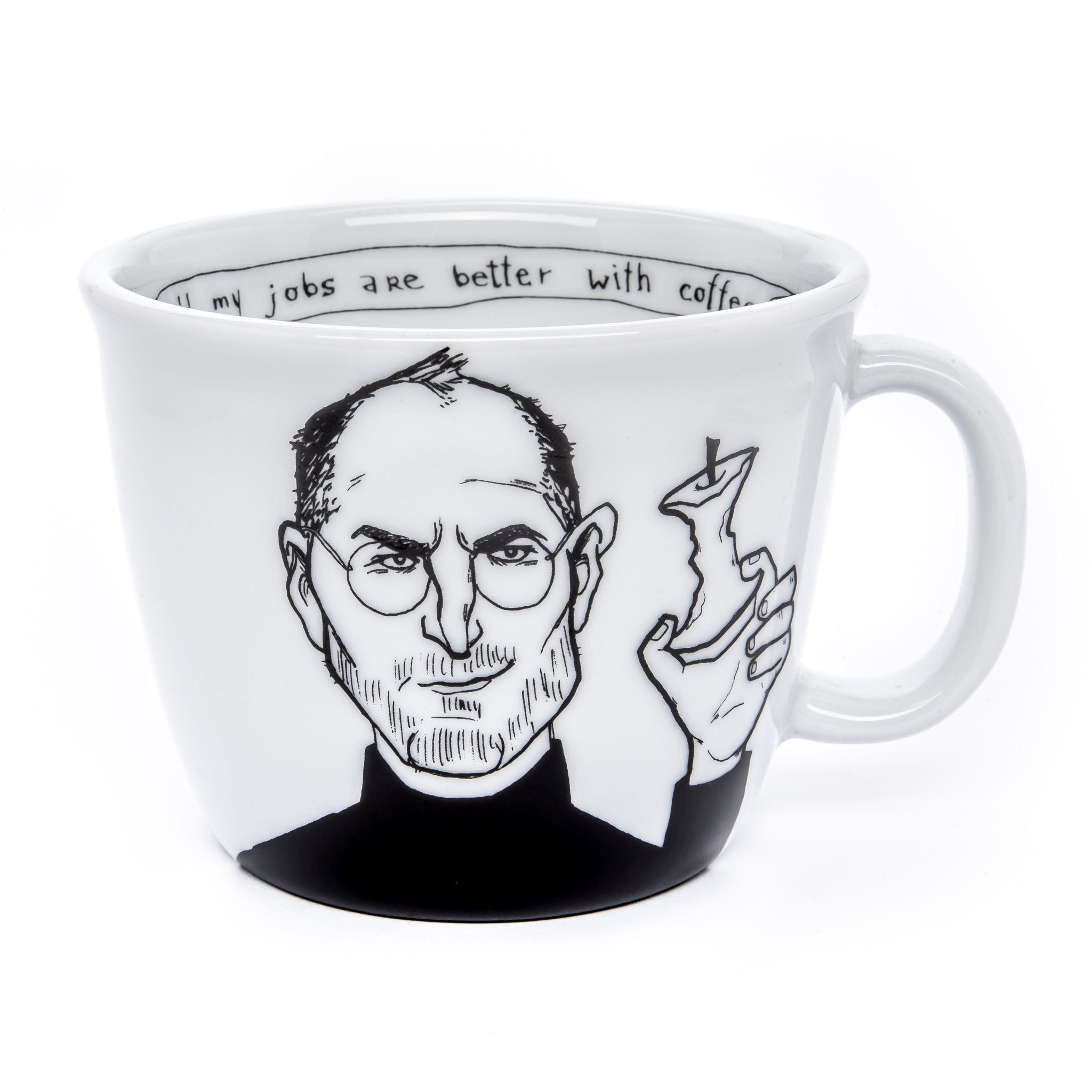 Porcelain cup inspired by Steve Jobs