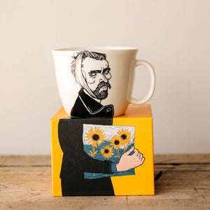 Porcelain cup inspired by Vincent van Gogh on the box