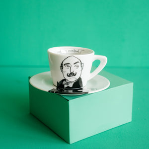 Polonapolona HERCULE 180ml porcelain white cappuccino set of porcelain cup and saucer