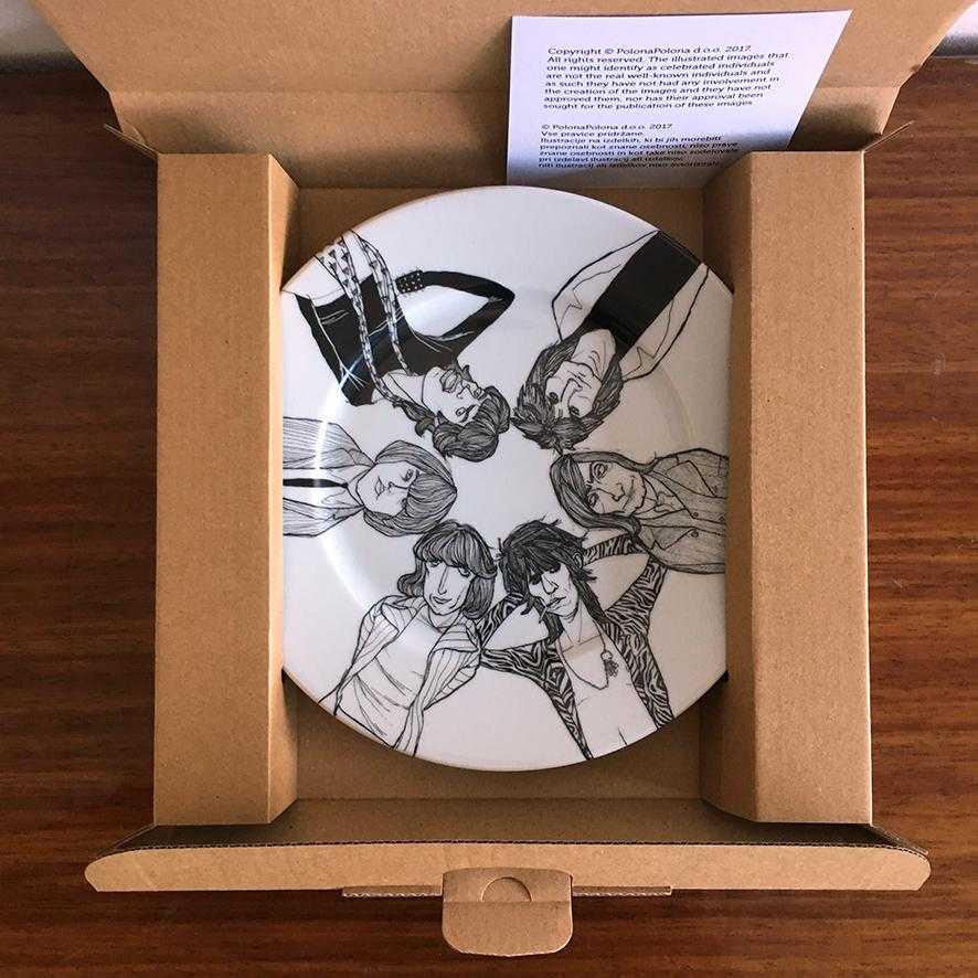 THE STONE ROLLING TROUPE, the dissatisfied ones,   19cm dessert plate - polonapolona