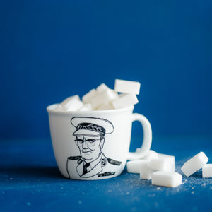 Sugar cubes in the Polonapolona JOSIP 350ml porcelain white big cup for coffee or tea