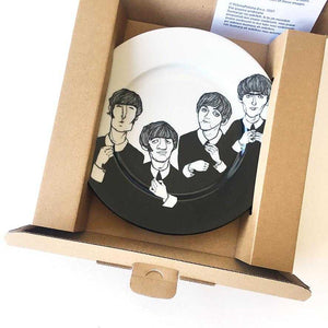 THE BEETLES BOYS, the ones with protruding ears,    19cm dessert plate - polonapolona