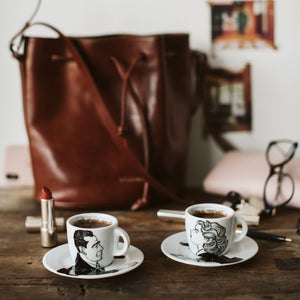 COFFEE BIANCA, set of 2 espresso cups with saucers PolonaPolona ESPRESSO SET -15