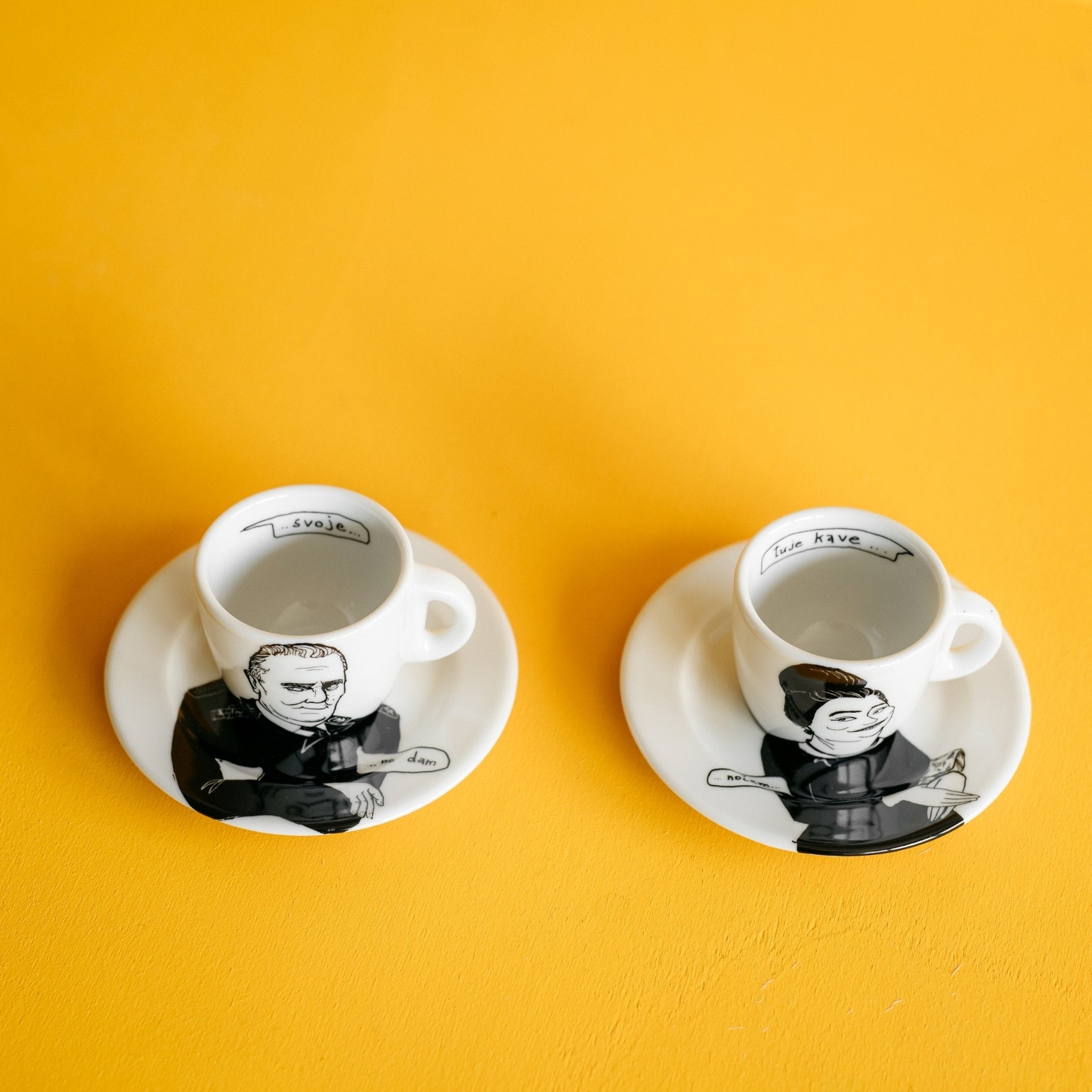 JOSIP & JOVANKA, set of 2 espresso cups with saucers PolonaPolona ESPRESSO SET -15